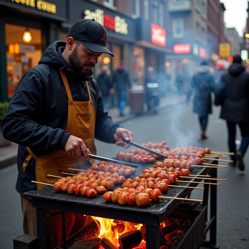 Suya Street Vendor in Boston