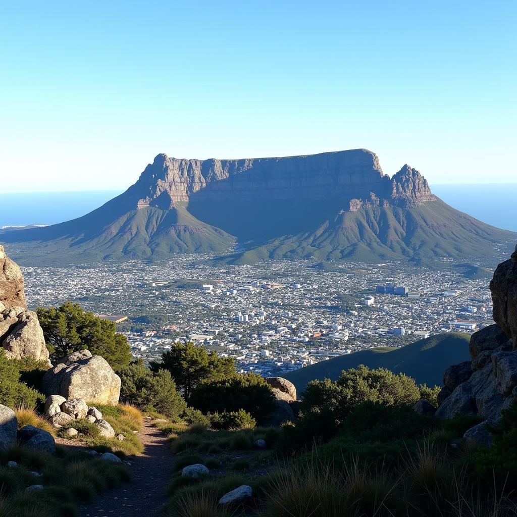 Table Mountain overlooking Cape Town