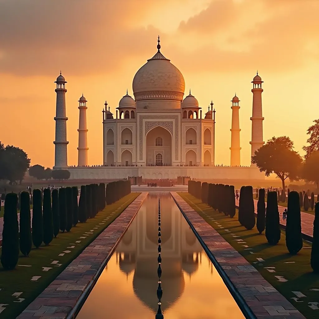 Taj Mahal at Sunset