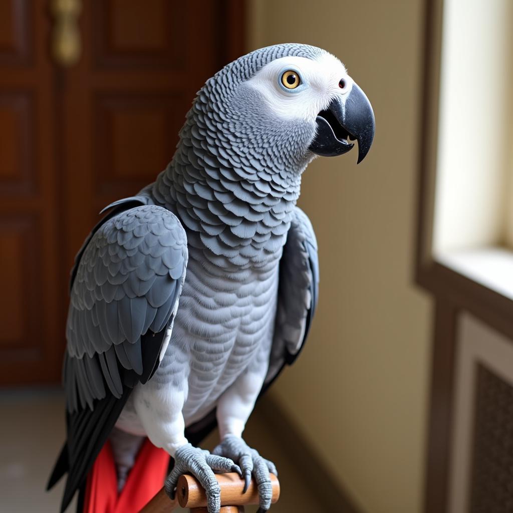 Talking African Grey Parrot in Delhi