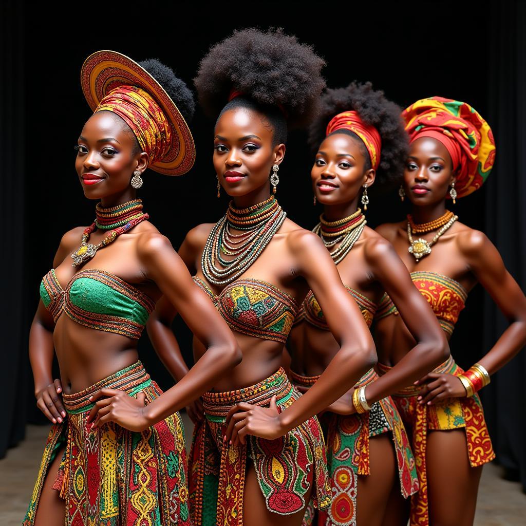 Traditional African Dance Costumes: Female Dancers