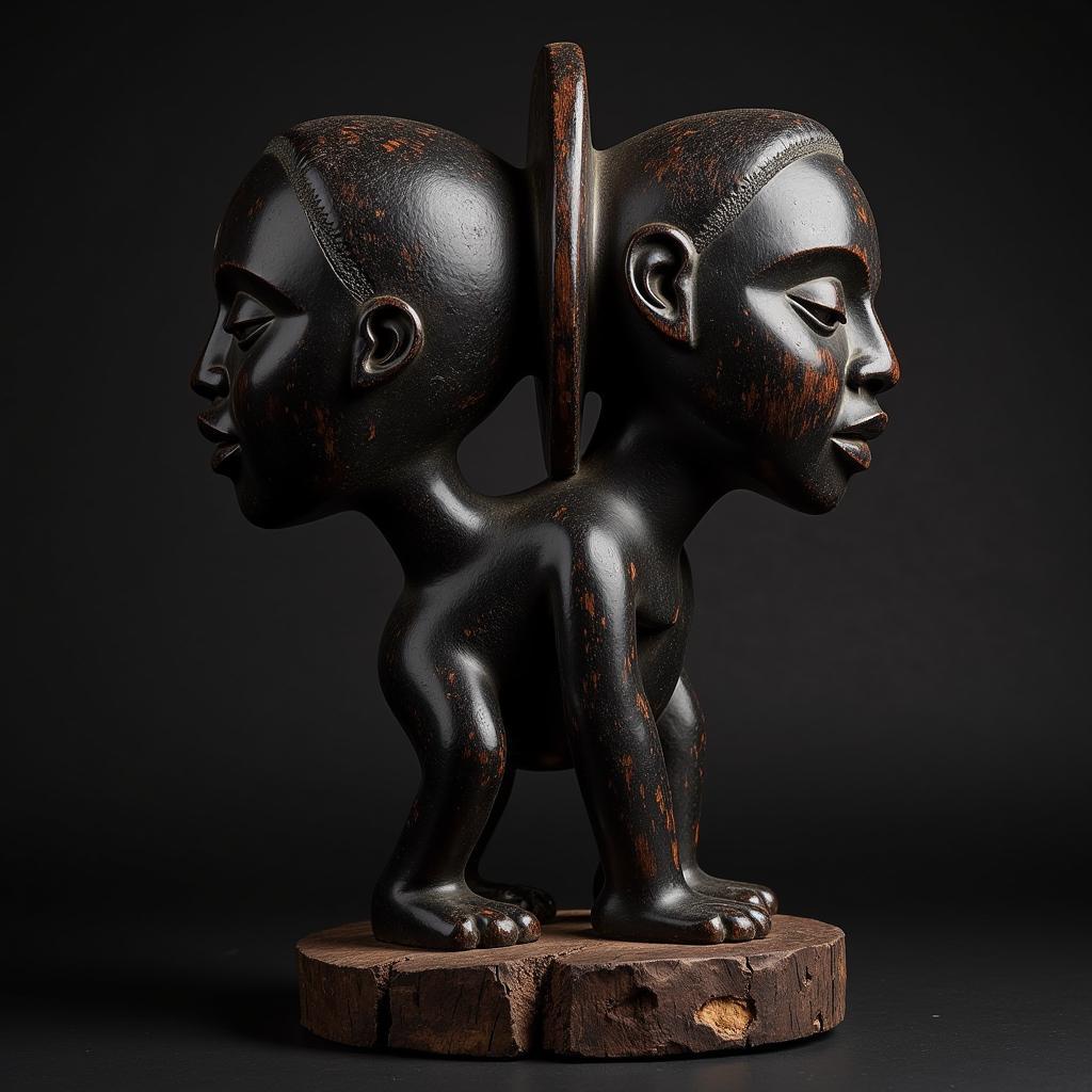 Traditional African Carving from Ebony Wood