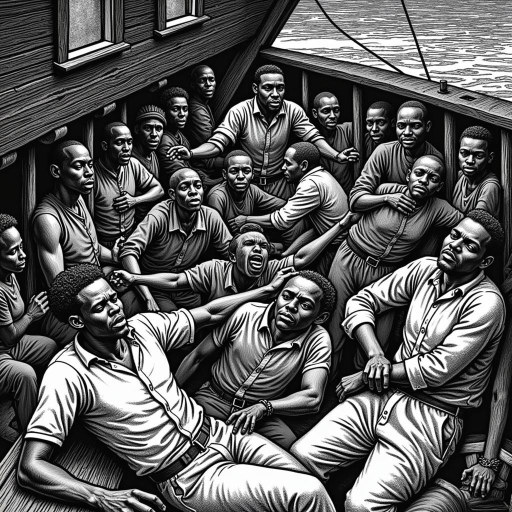 Overcrowded Slave Ship