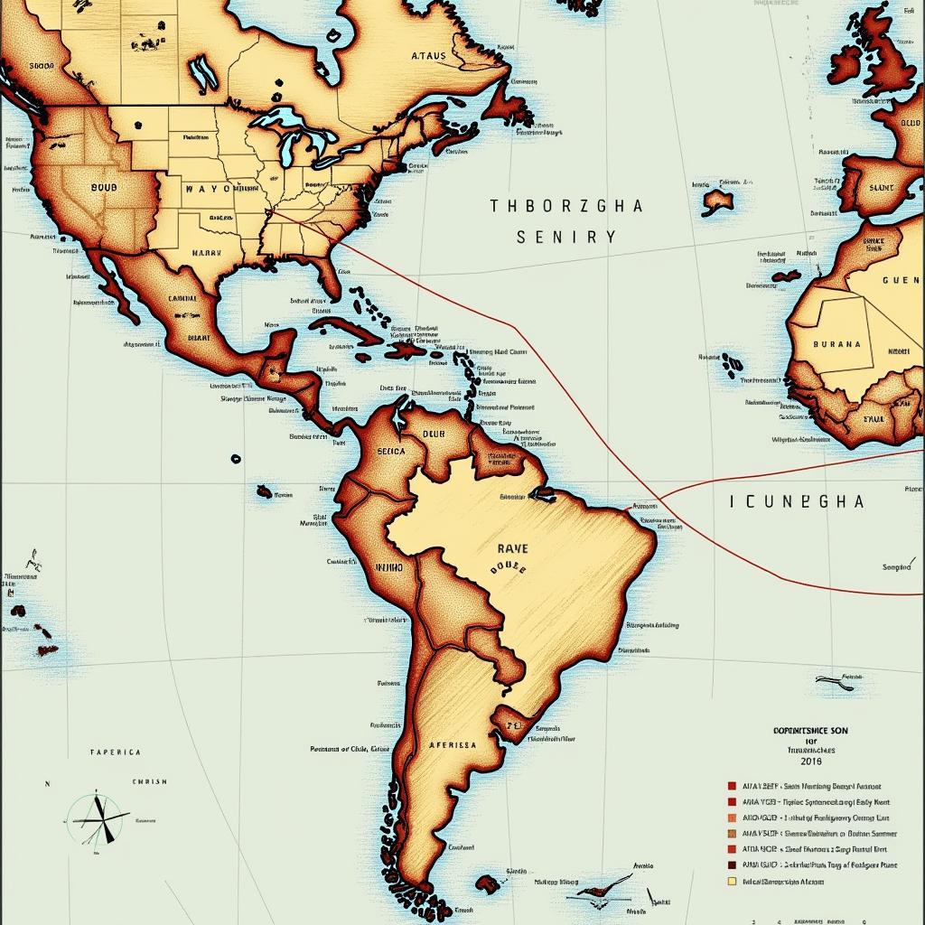 Map of the Transatlantic Slave Trade