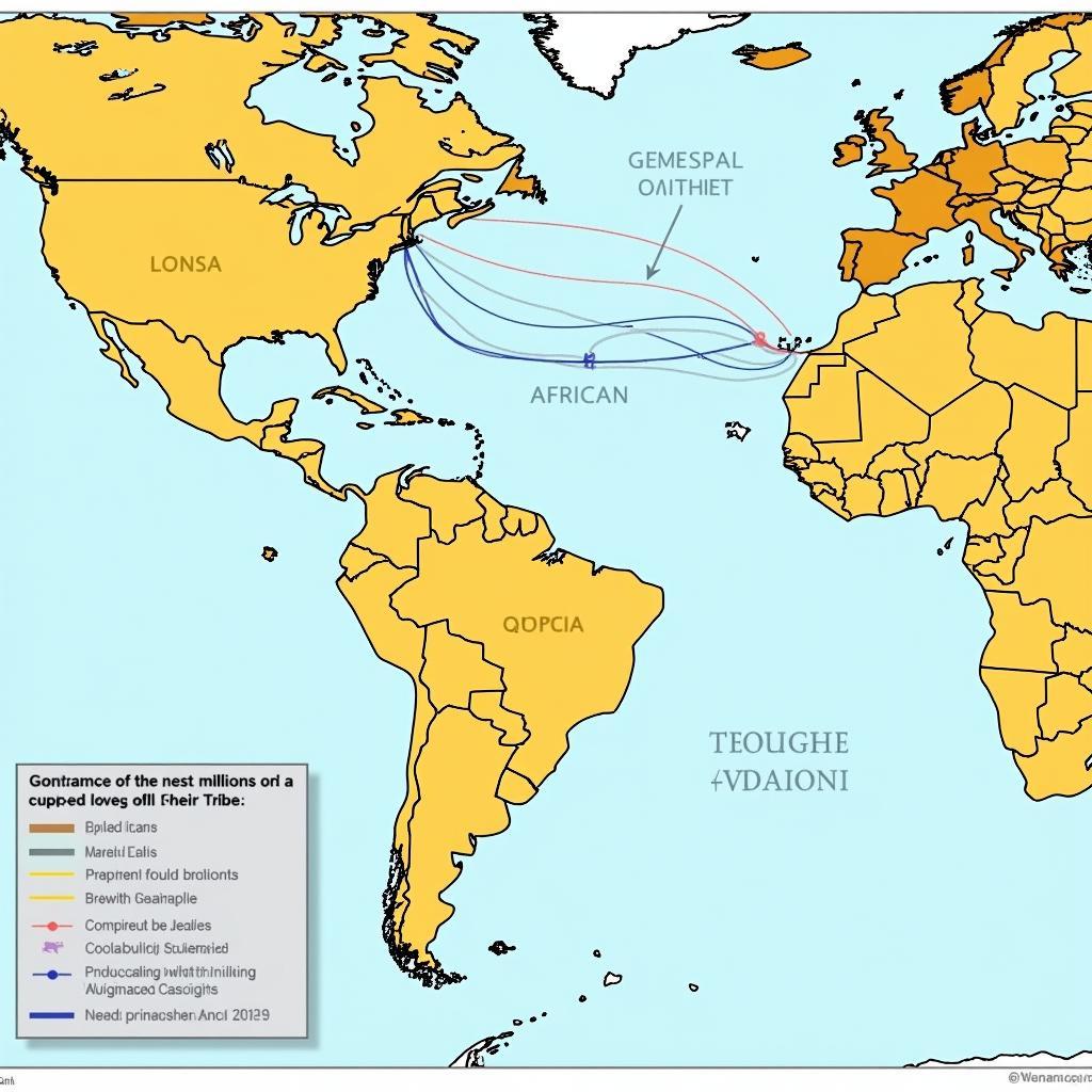 Map of the Transatlantic Slave Trade