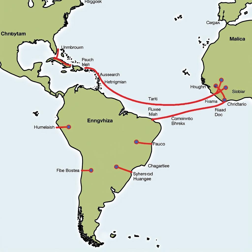 Map of the Transatlantic Slave Trade