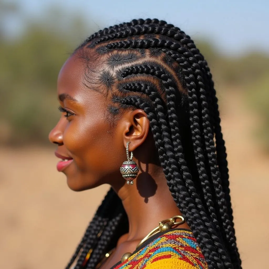 Tribal Braids Hairstyle