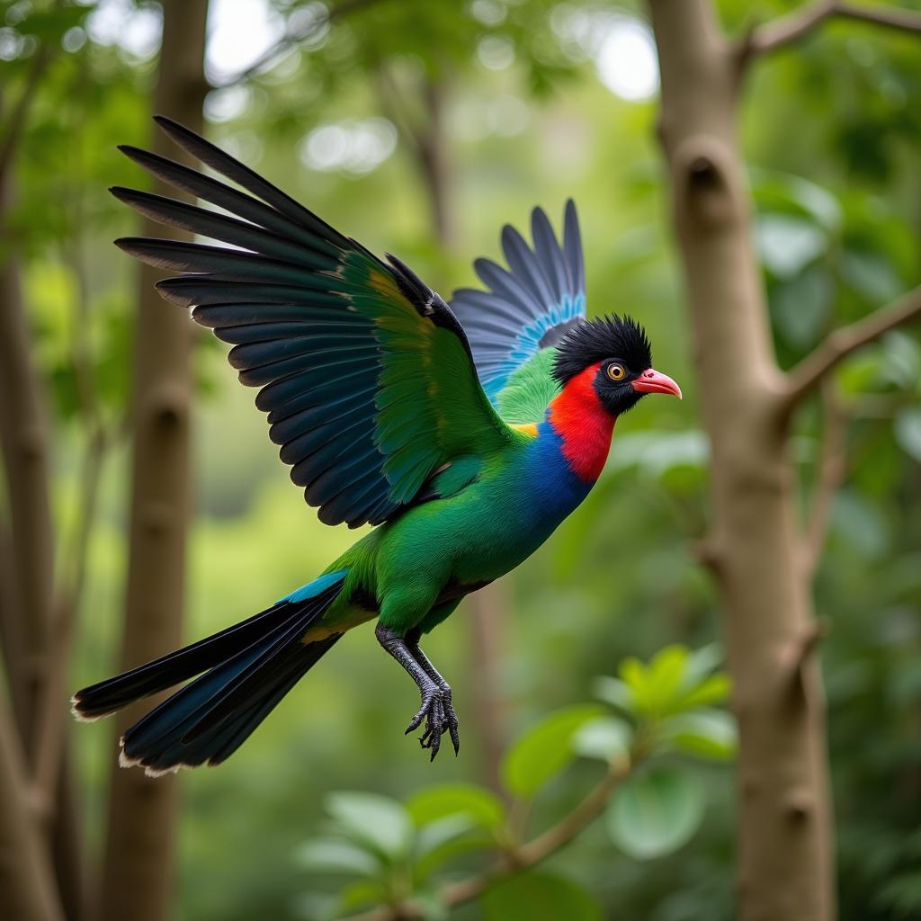 African Turaco in Flight