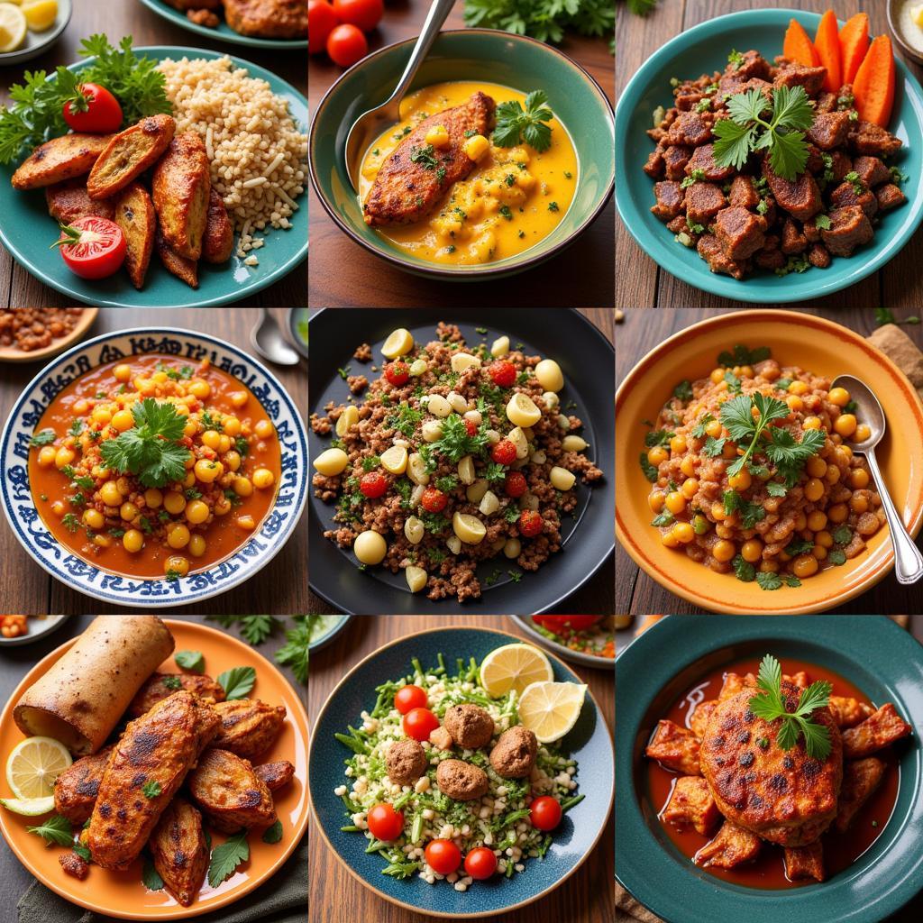 Variety of African Dishes