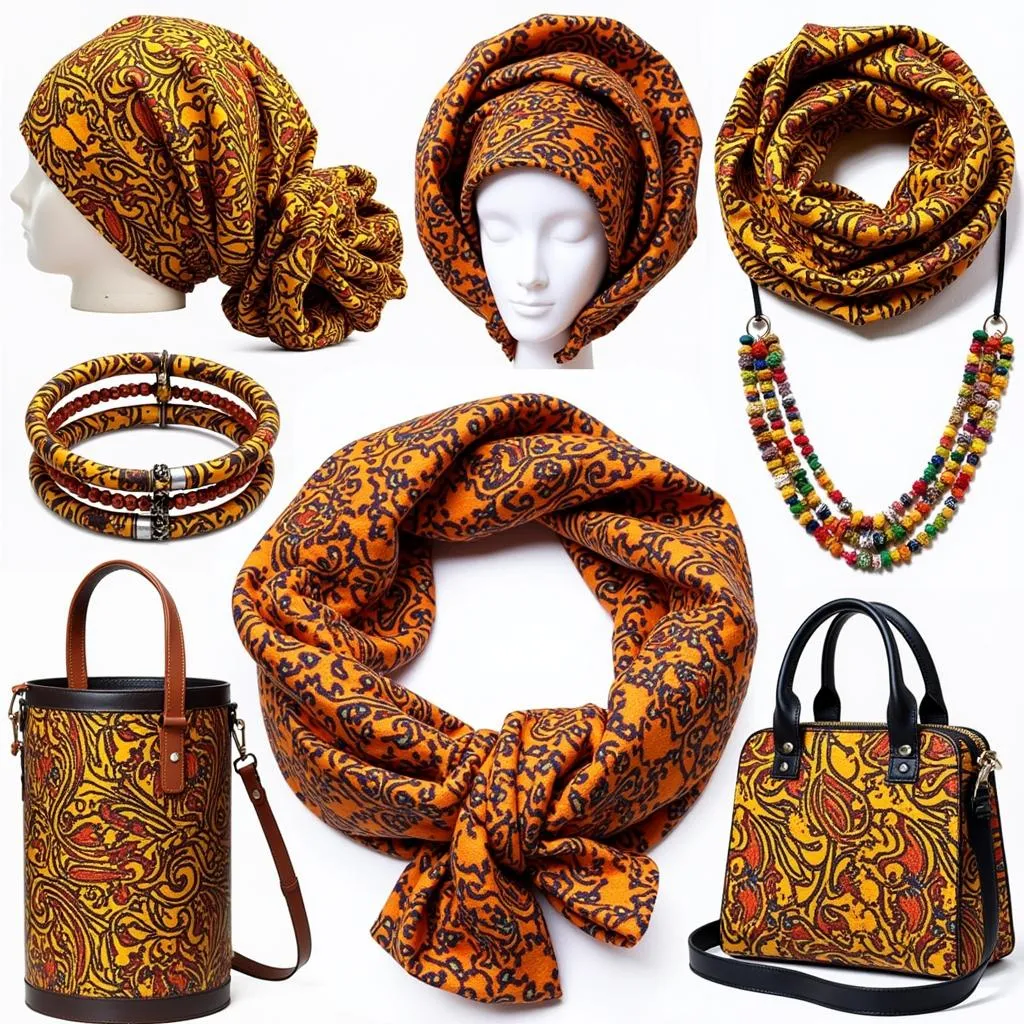 African Lace Fabric Accessories