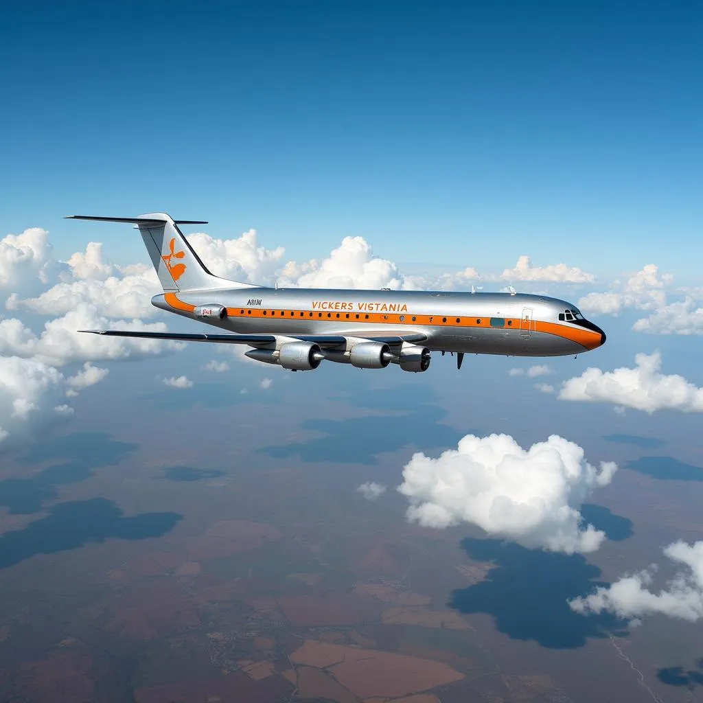 Vickers Viscount Flight Over Tanzania