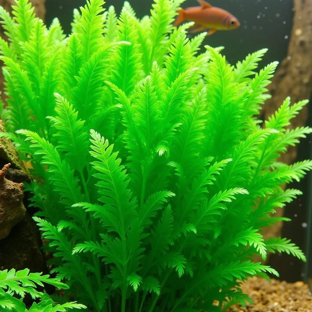 Water Sprite Plant in African Aquarium