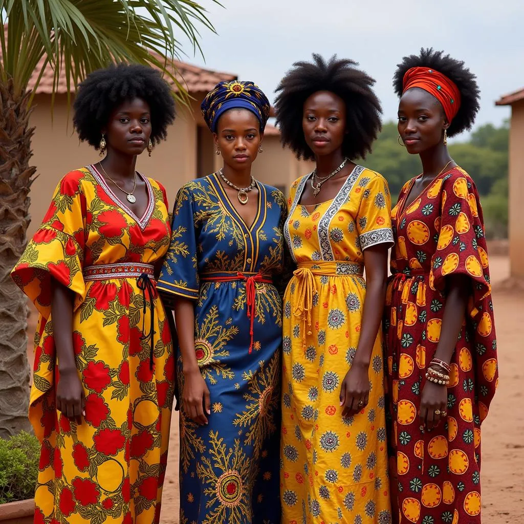 West African Clothing Styles Featuring Vibrant Prints and Patterns