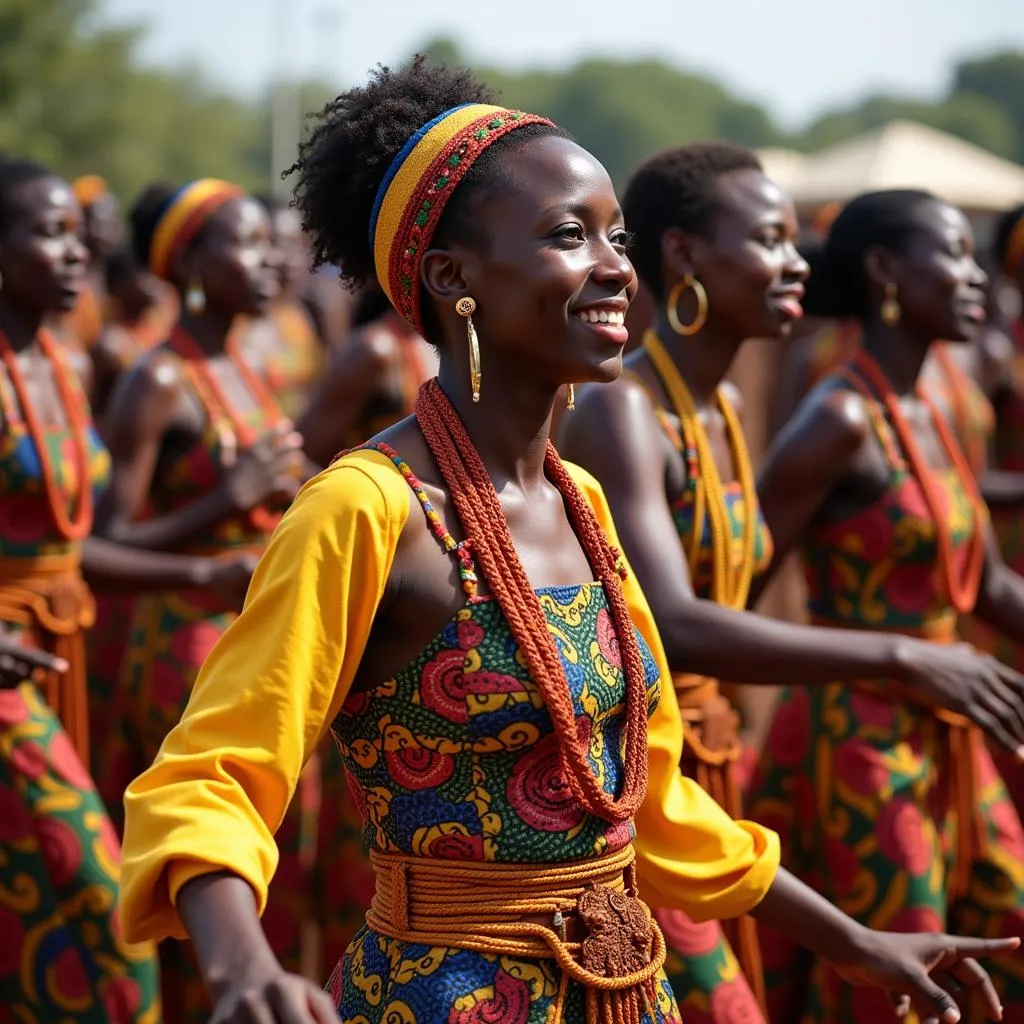 West African dance celebration