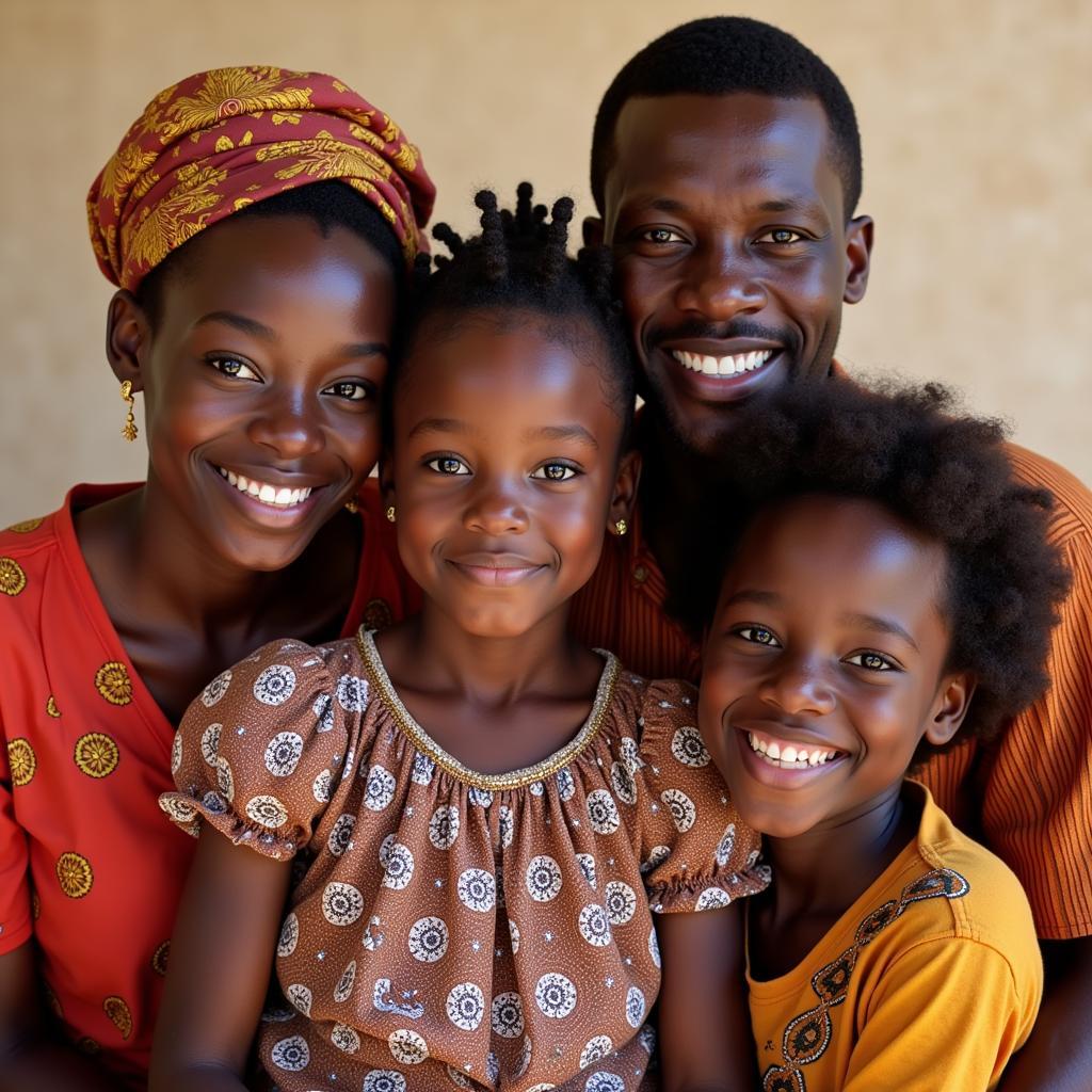 A West African family captured in a heartwarming portrait