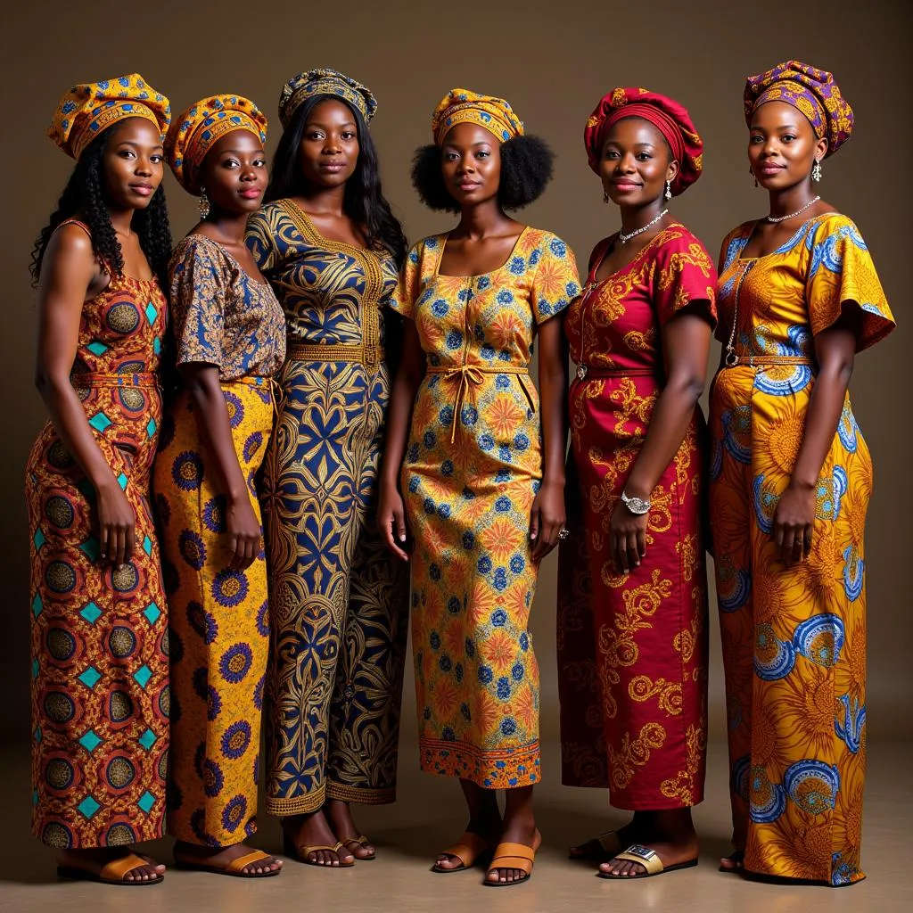 West African women in iro and buba