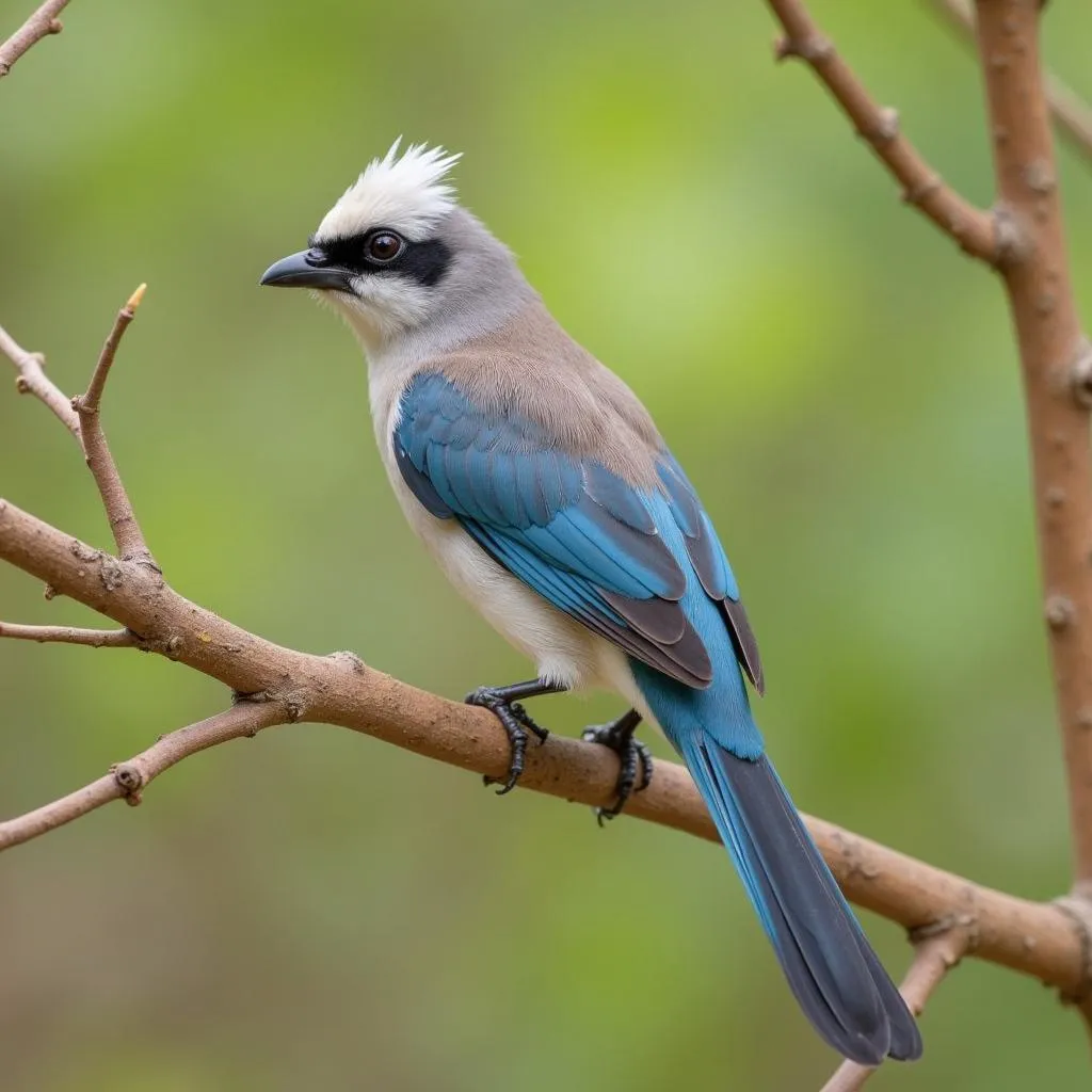 White-rumped Waxbill perched on branch