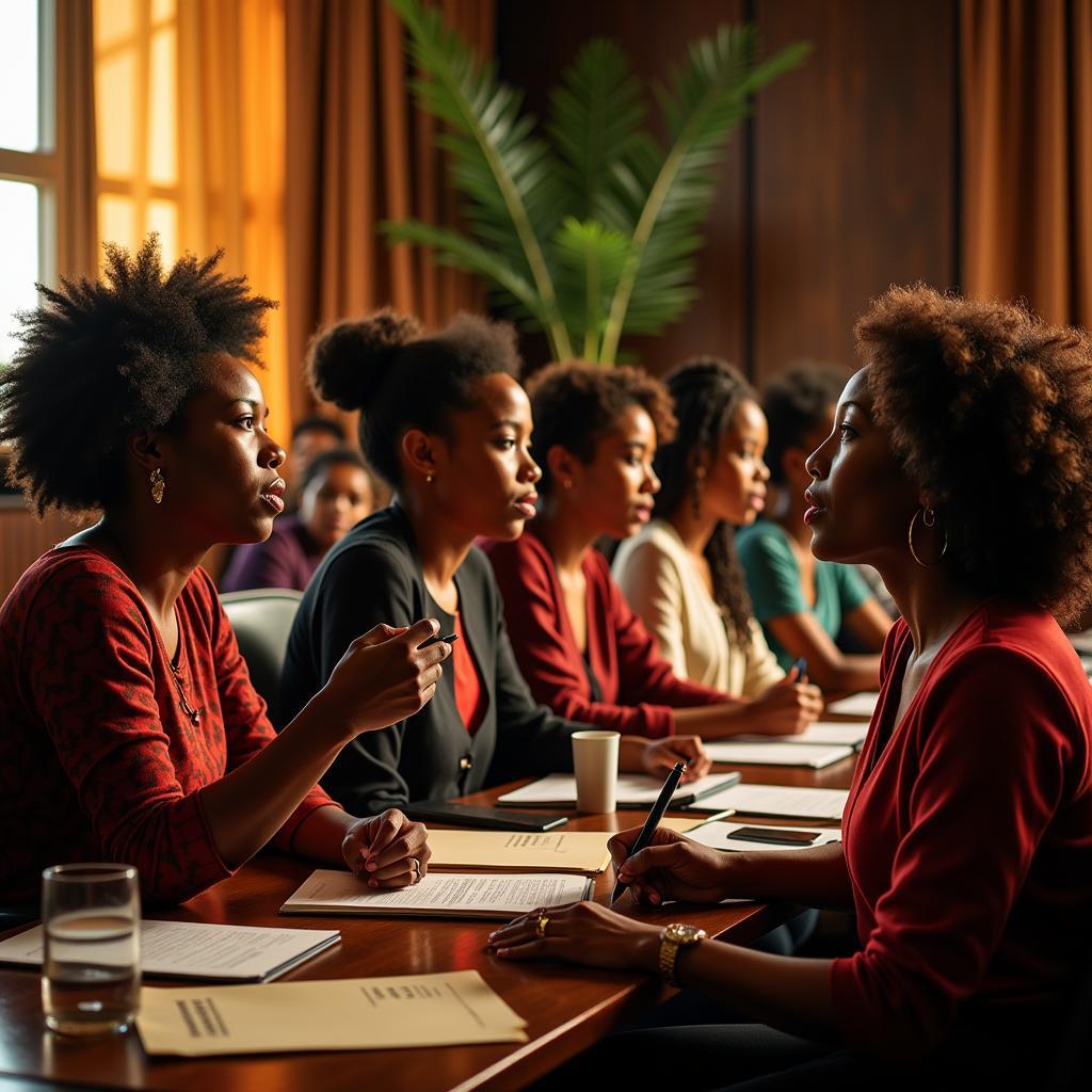 Women Delegates actively participating in the Pan-Africanism Congress