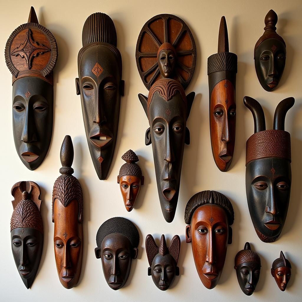 African Masks Wall Decor