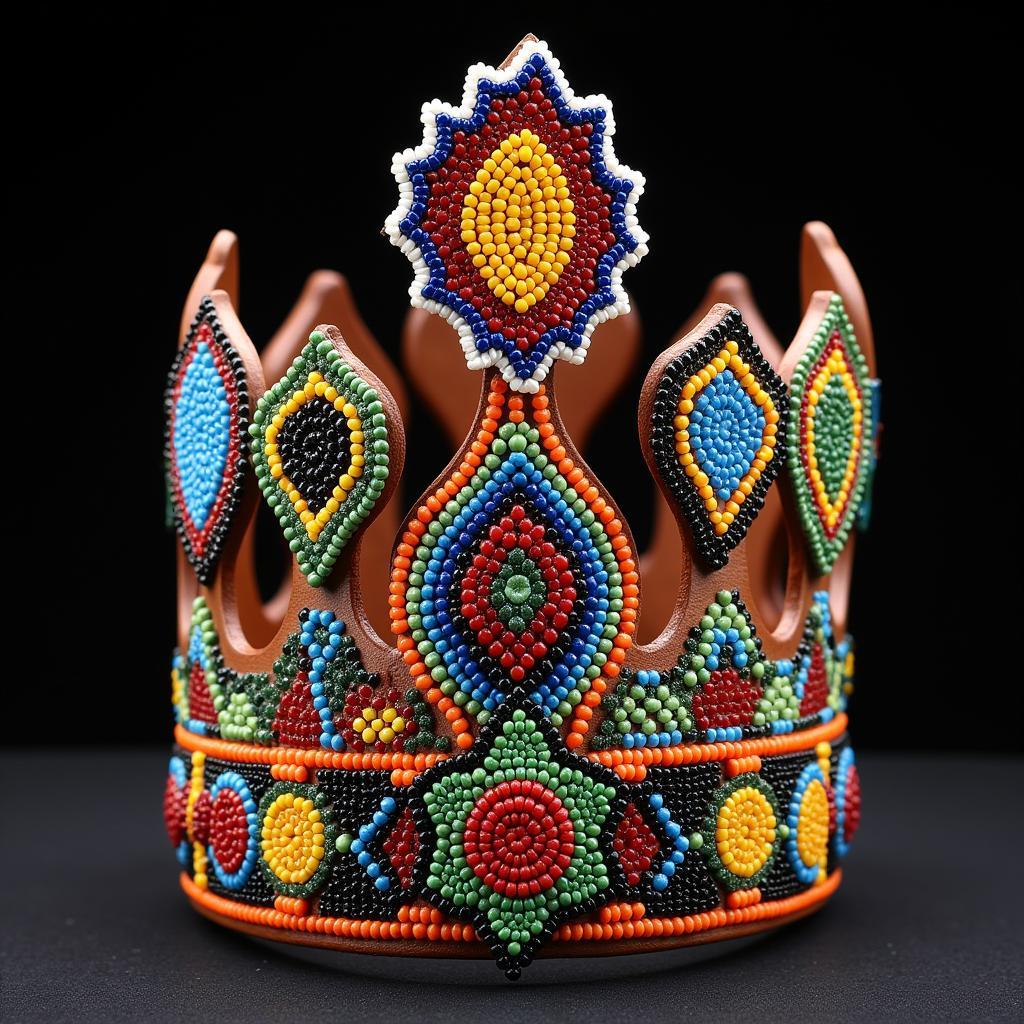 Yoruba Crown with Intricate Beadwork