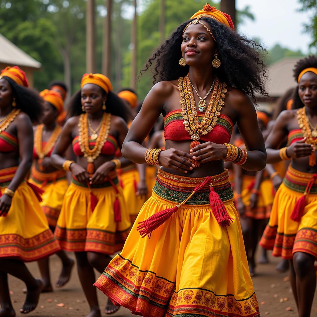 Yoruba Dancers Honoring Oshun