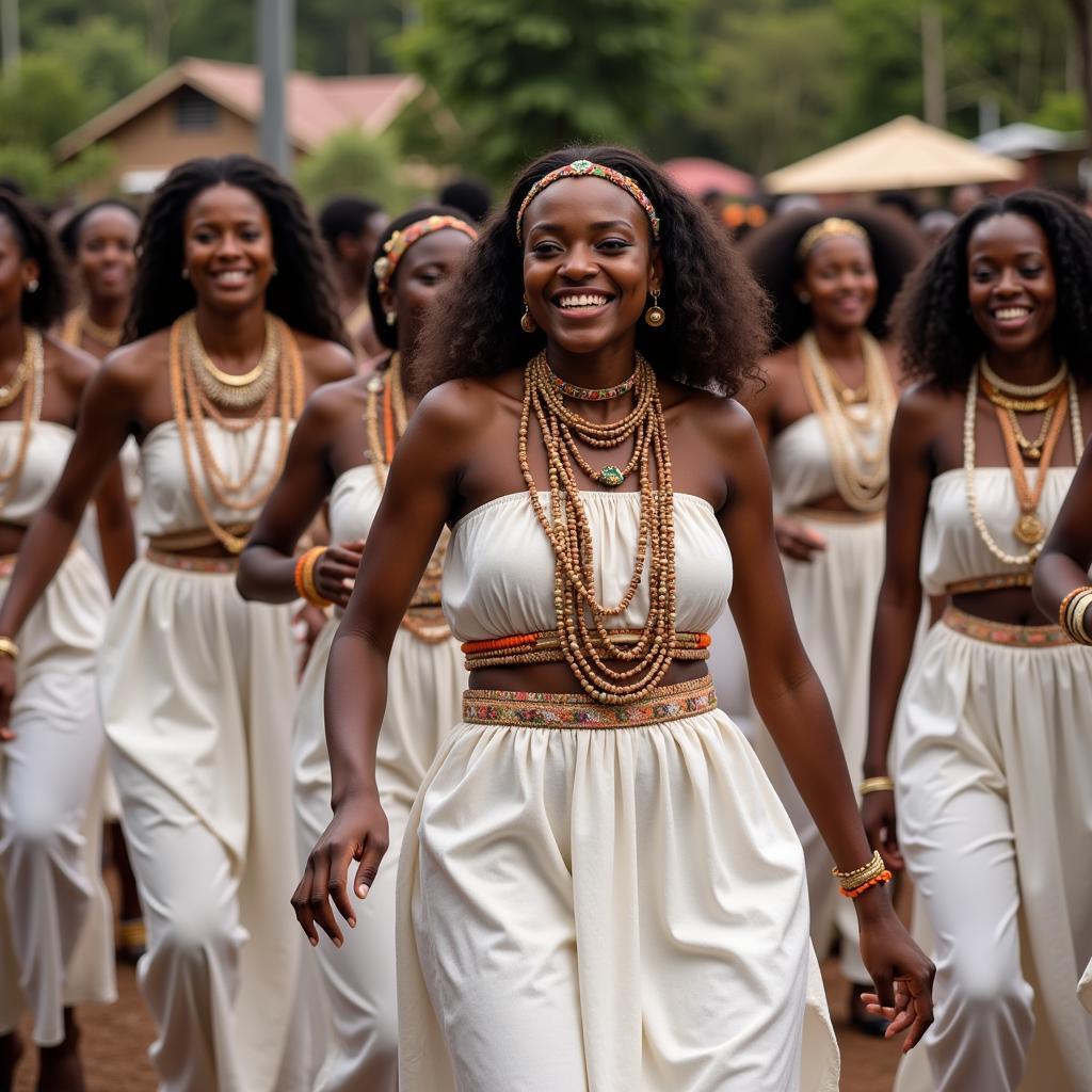 Yoruba Women Celebrating Osun at the Osun-Osogbo Festival