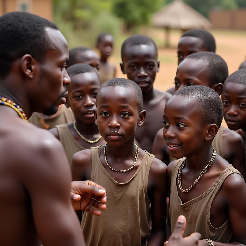 Young Boys Learning Traditional Dance