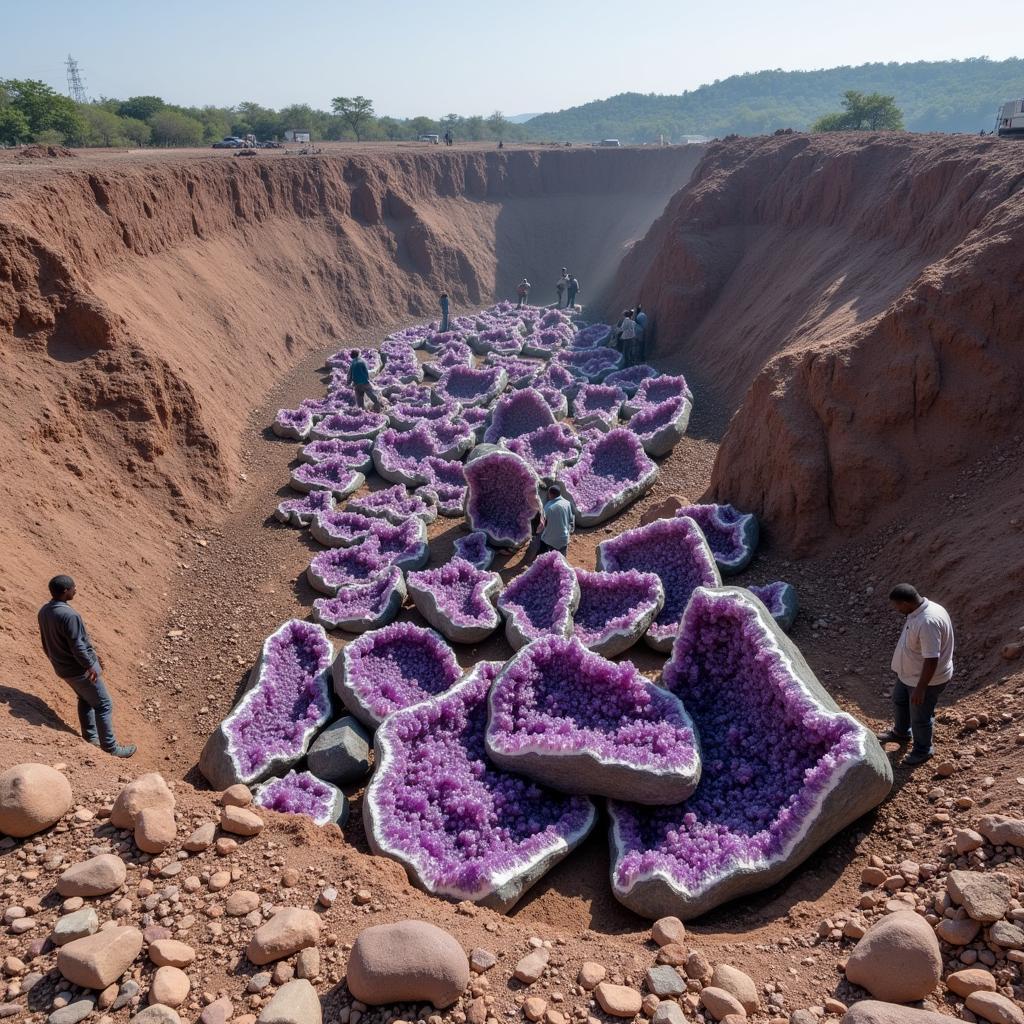 Amethyst Mining in Zambia