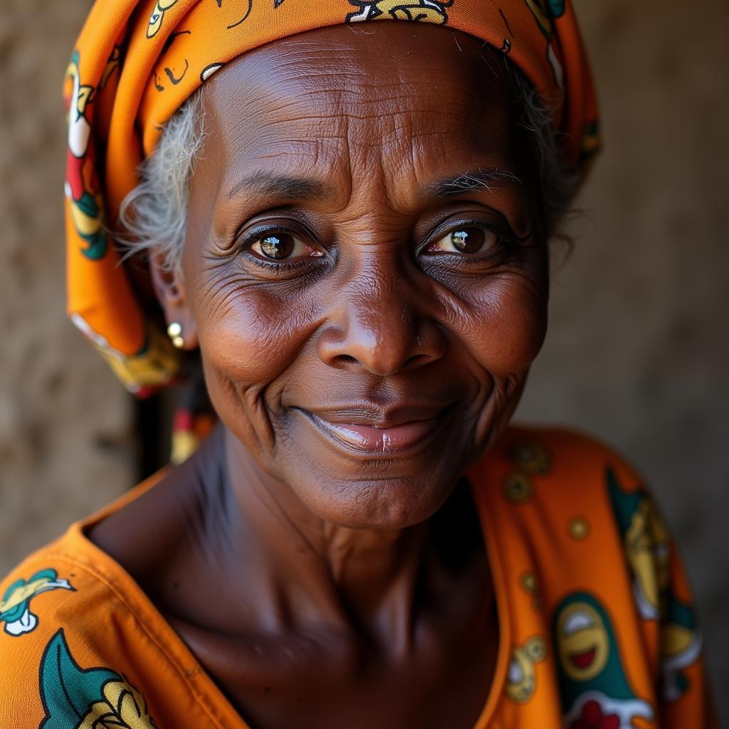 Portrait of a 70 Year Old African Lady