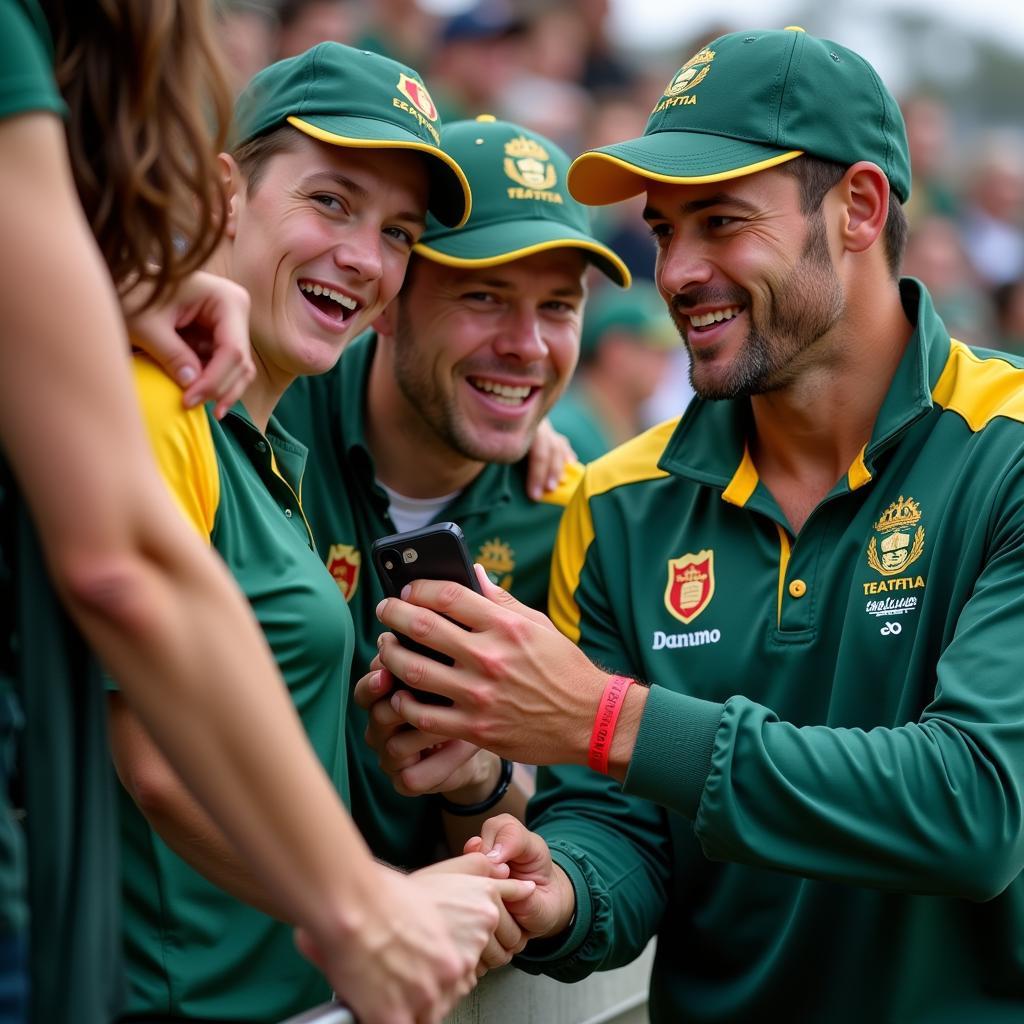 AB de Villiers Interacting with South African Fans