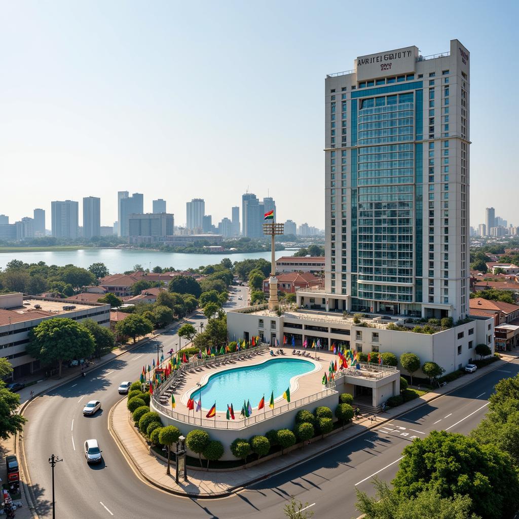 Abidjan Skyline during the African Development Bank Summit 2017