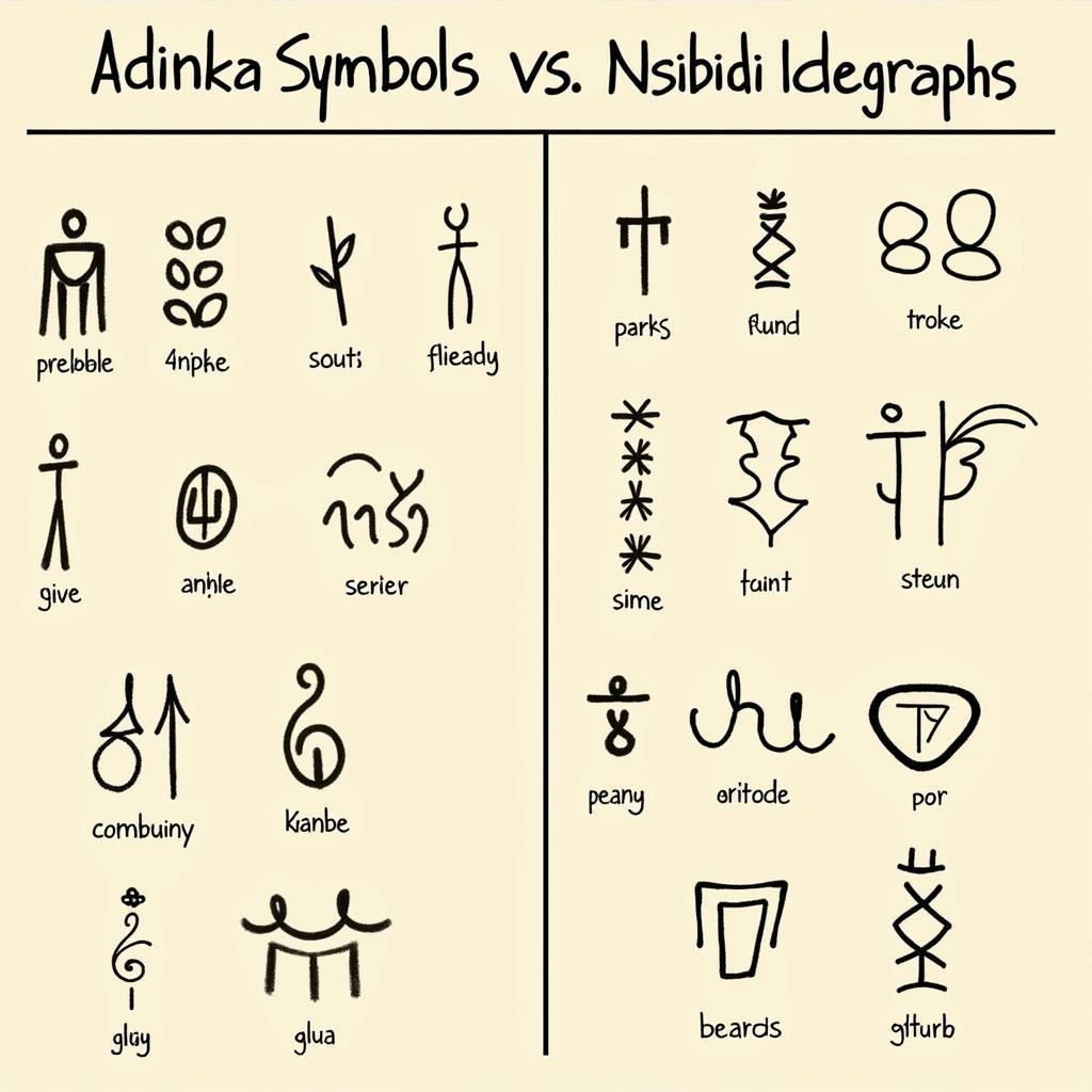 Comparison of Adinkra Symbols and Nsibidi Ideograms