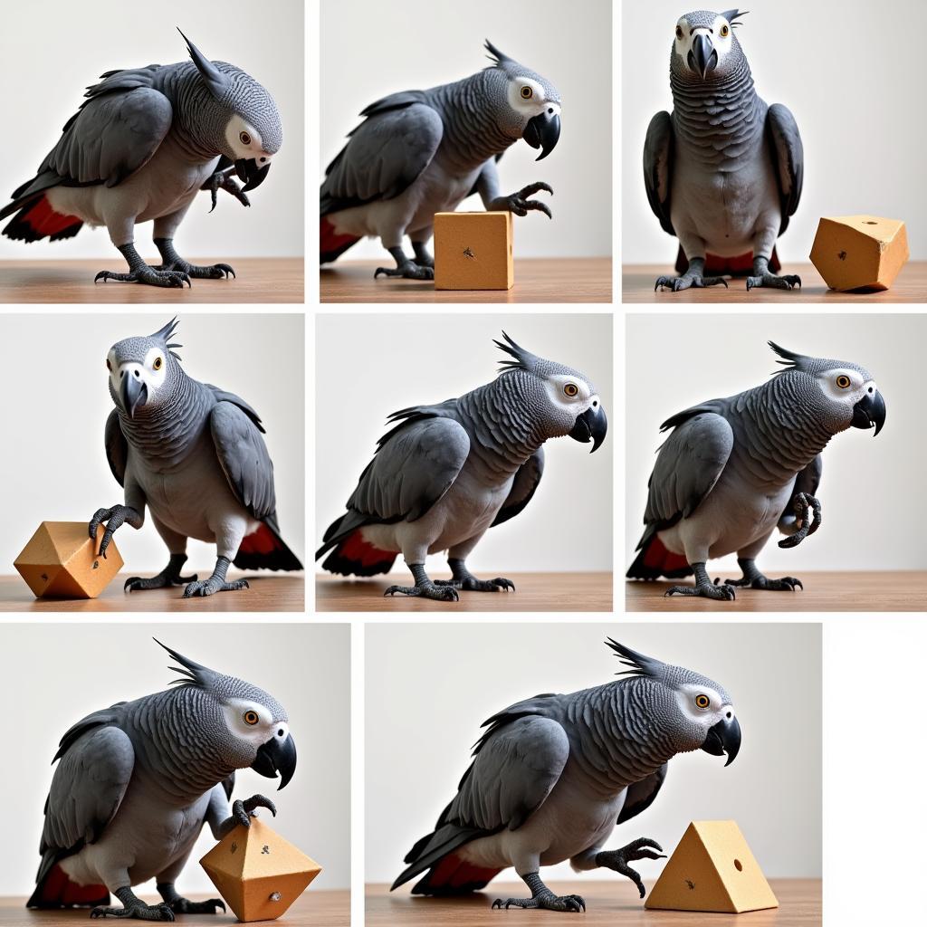 African Grey Parrot Performing Advanced Tricks