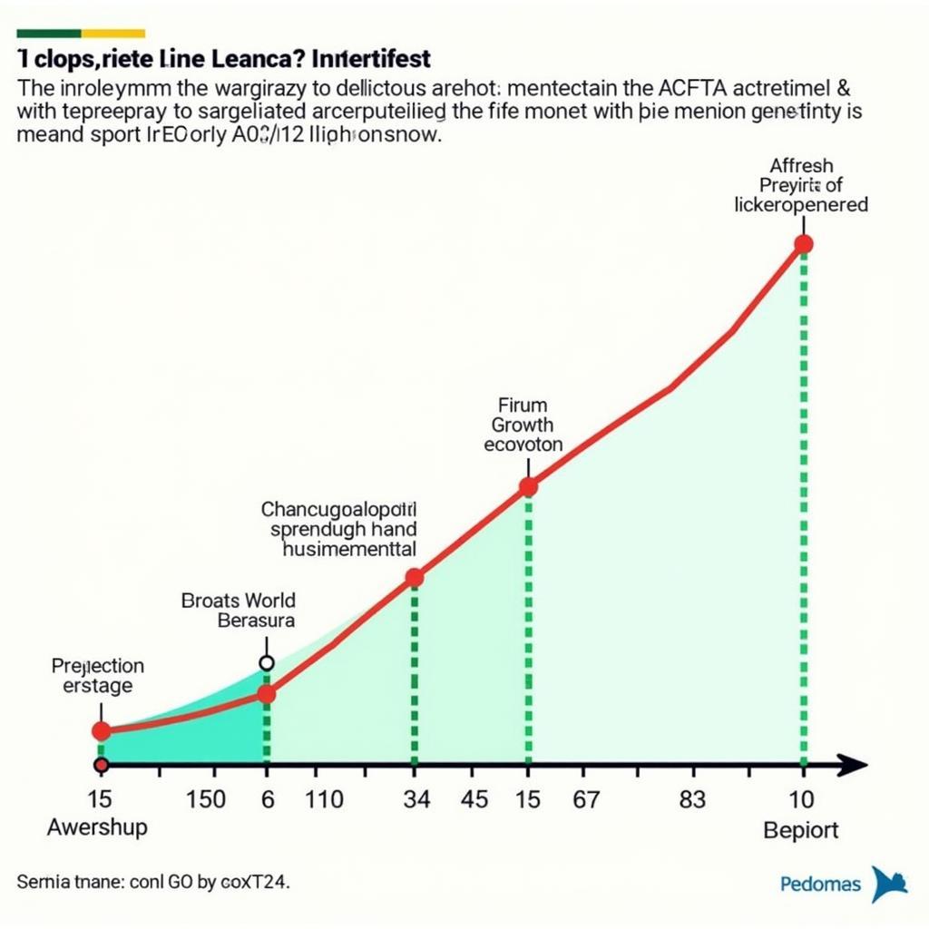 Graph showing projected economic growth from the AfCFTA