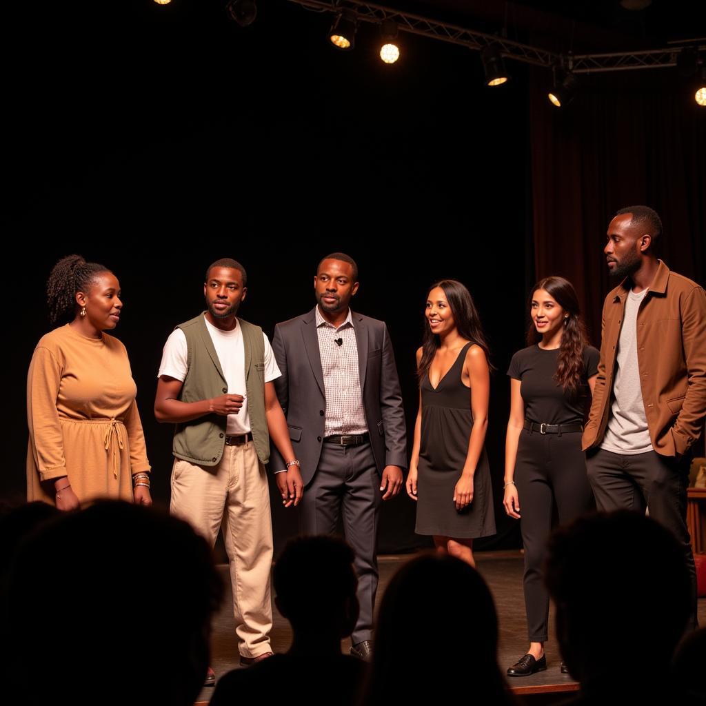 African Actors Performing in a Play