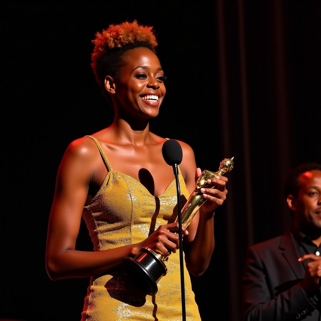 African Actress Accepting Award