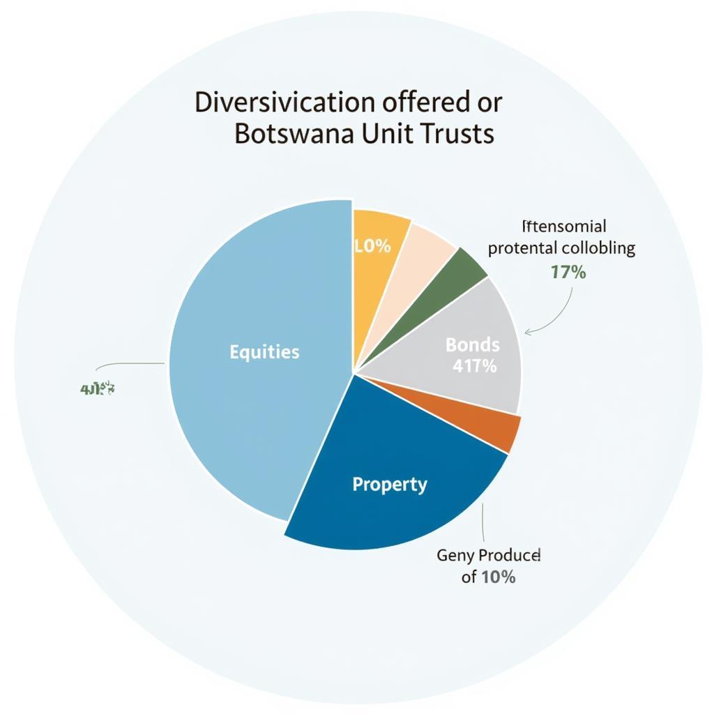 Diversified portfolio represented by a pie chart showing various asset classes held within a unit trust.