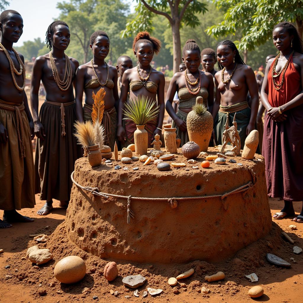 African Altar Traditional Ceremony