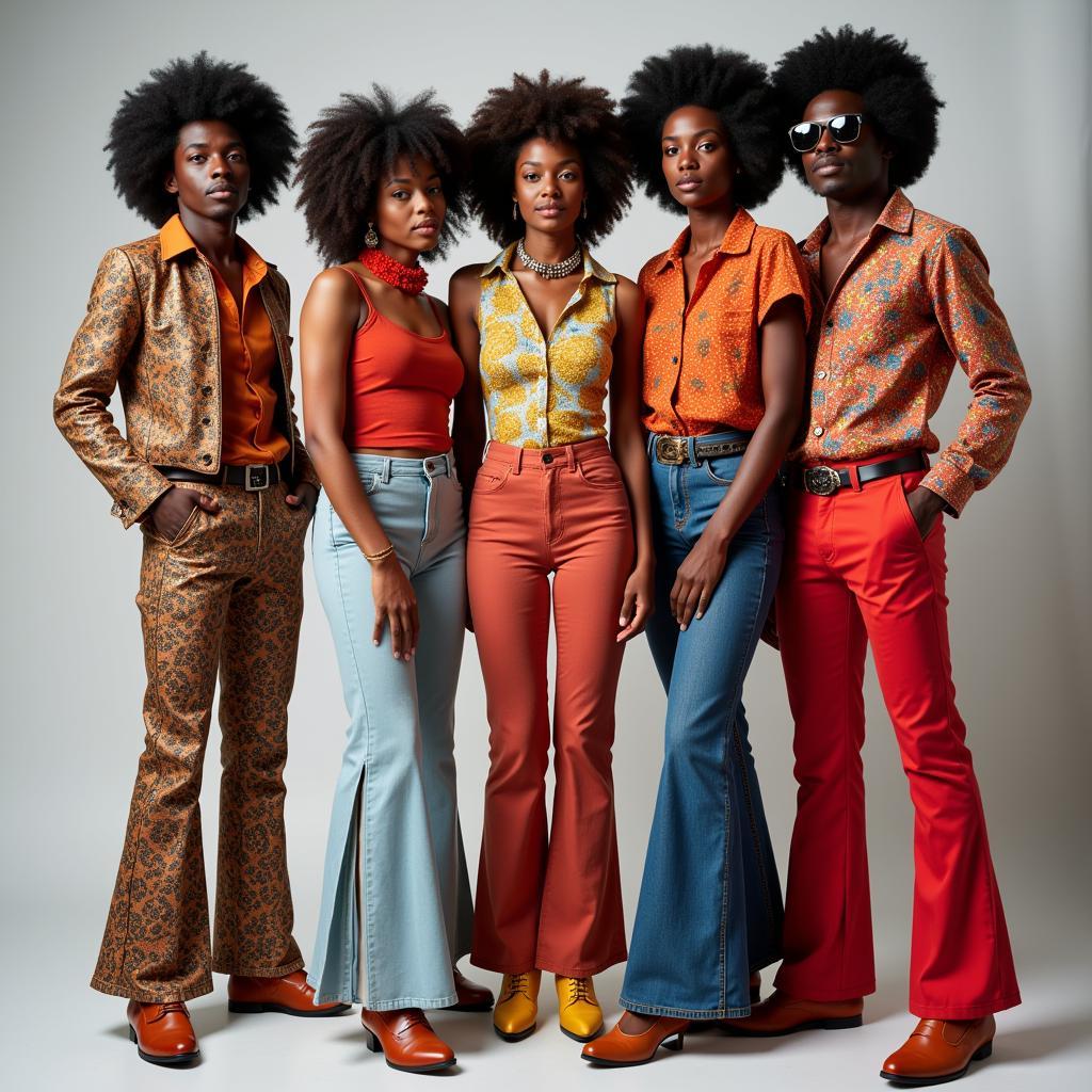 African American 70s Fashion: Bell Bottoms and Platform Shoes