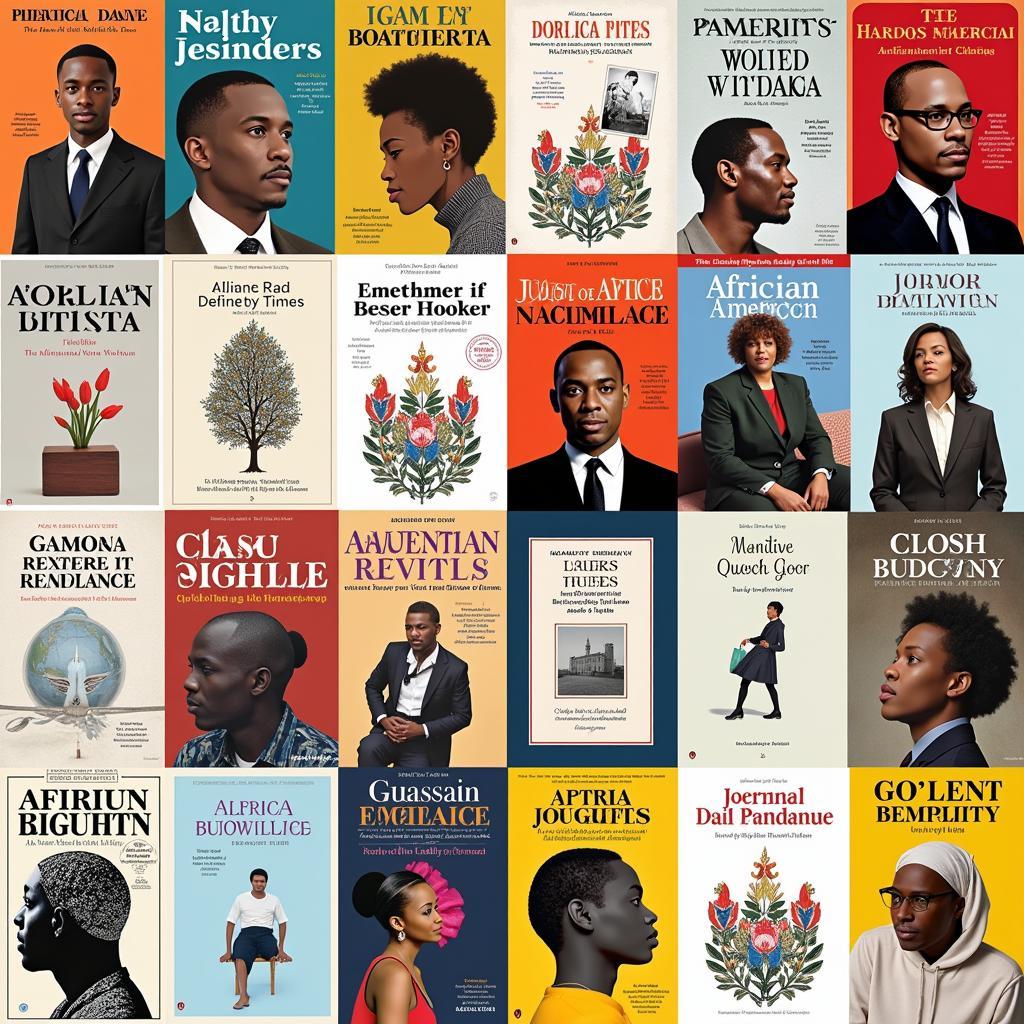 Cover images of prominent African American academic journals