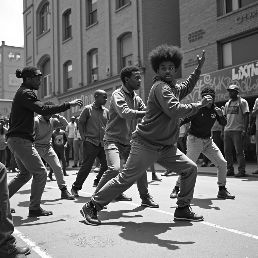 Early b-boys breaking in the Bronx