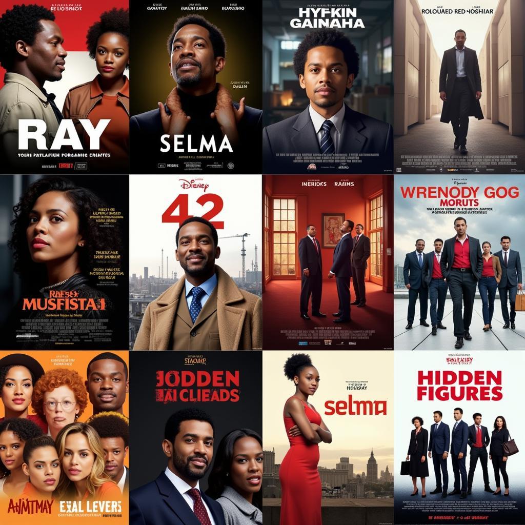 African American Biography Movie Posters Collage