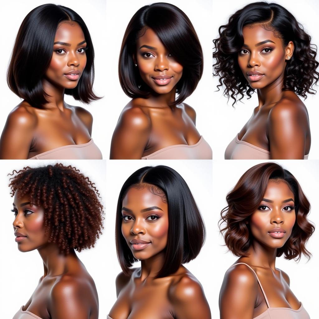 Various Styles of African American Bob Wigs