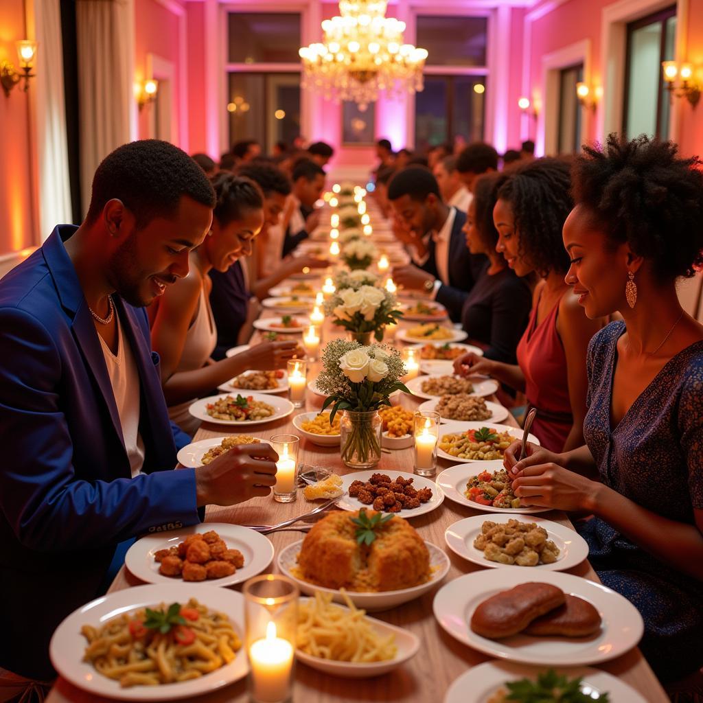 African American Catering at a Wedding Reception in Raleigh, NC