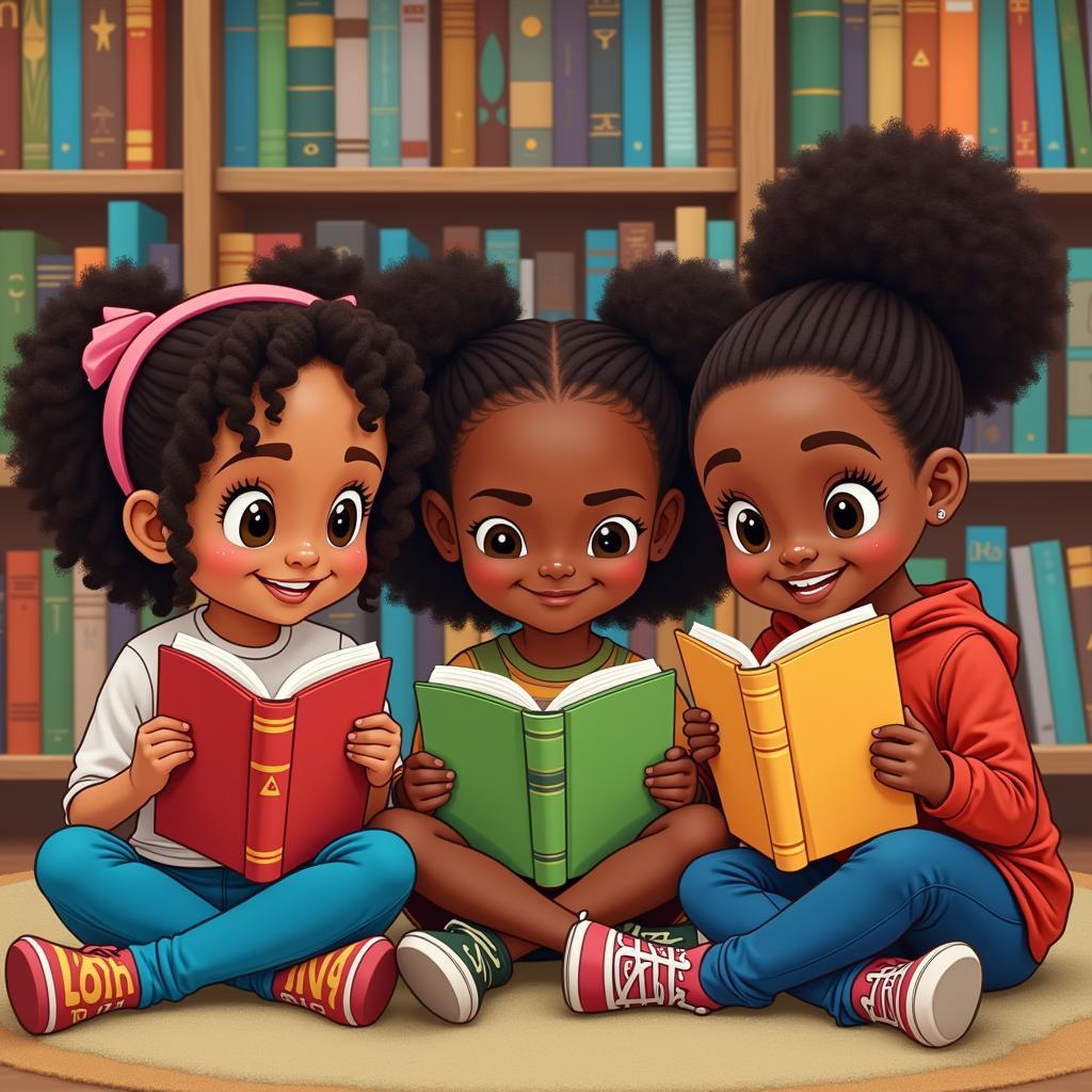 Children Reading Diverse African American Books