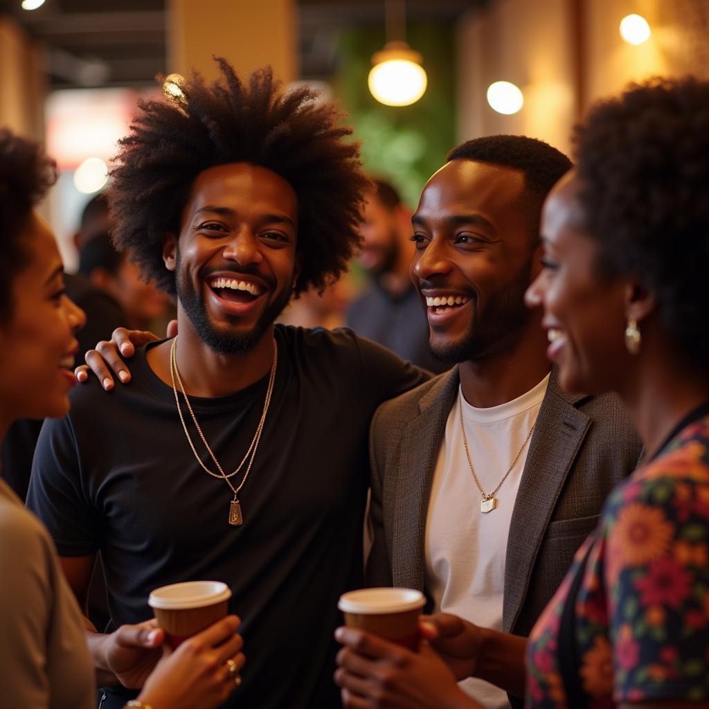 African American Christian Singles at a Social Gathering