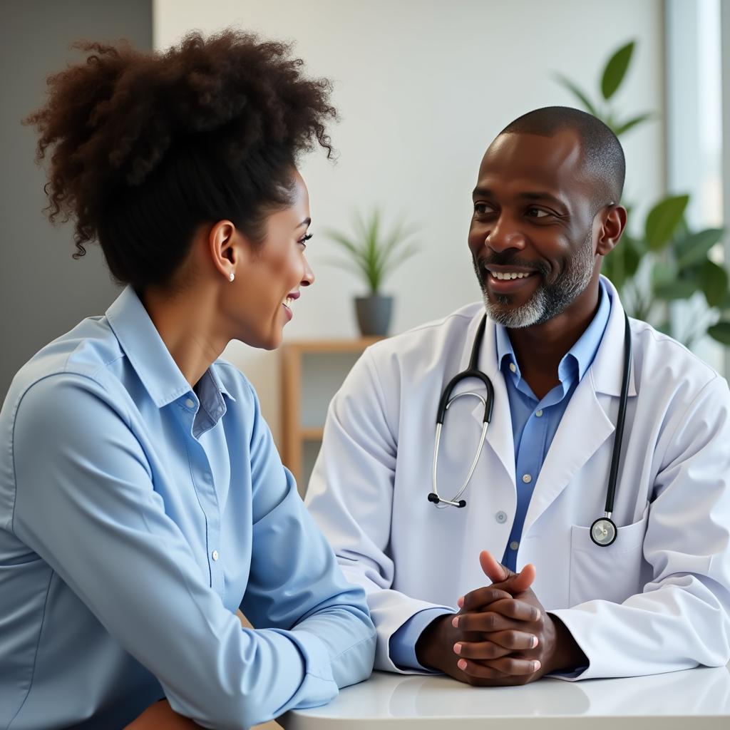 Doctor and Patient Consultation in an African American Clinic