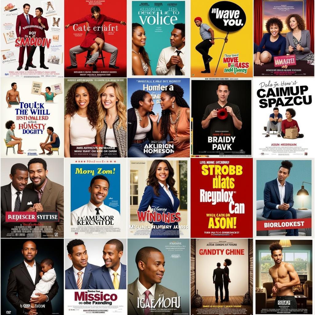 A collage of posters from various African American comedy movies released in 2016.