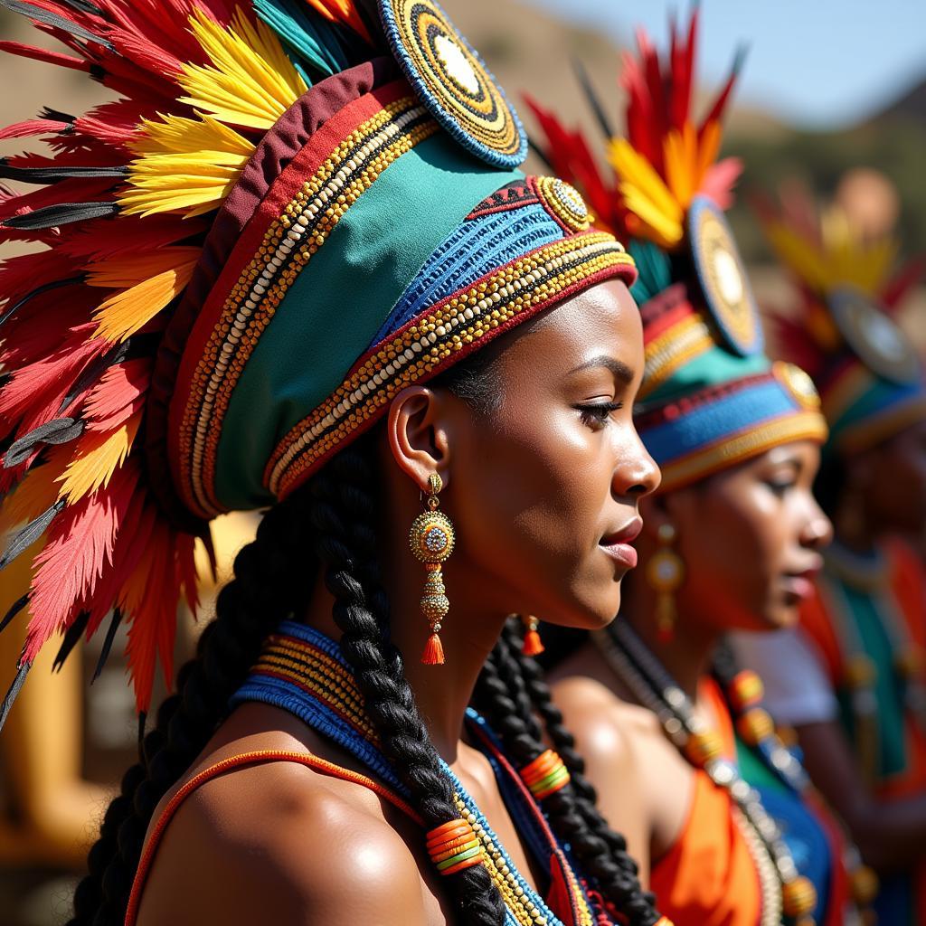 African American Headdress in Ceremonial Use