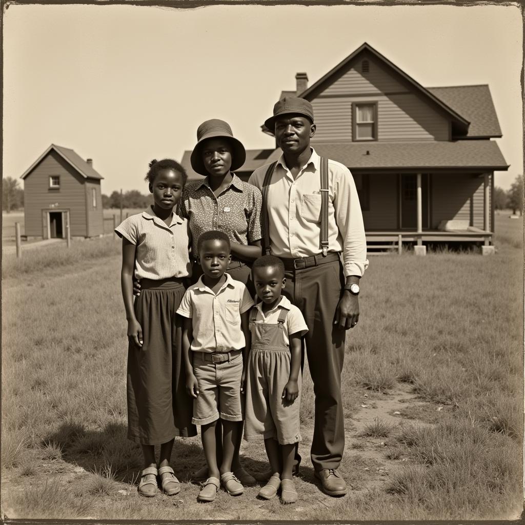 African American Homesteaders Family Portrait